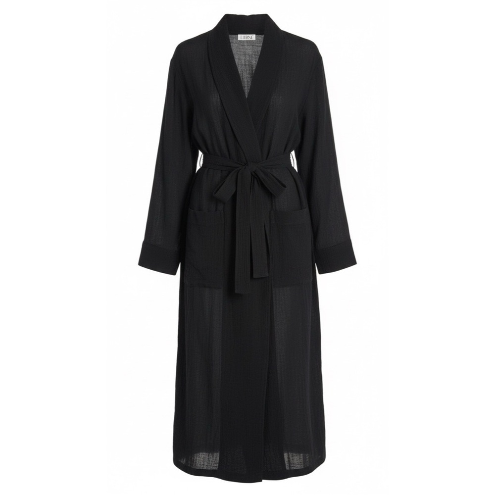 ETERNE Lennon Robe in Black M NWT